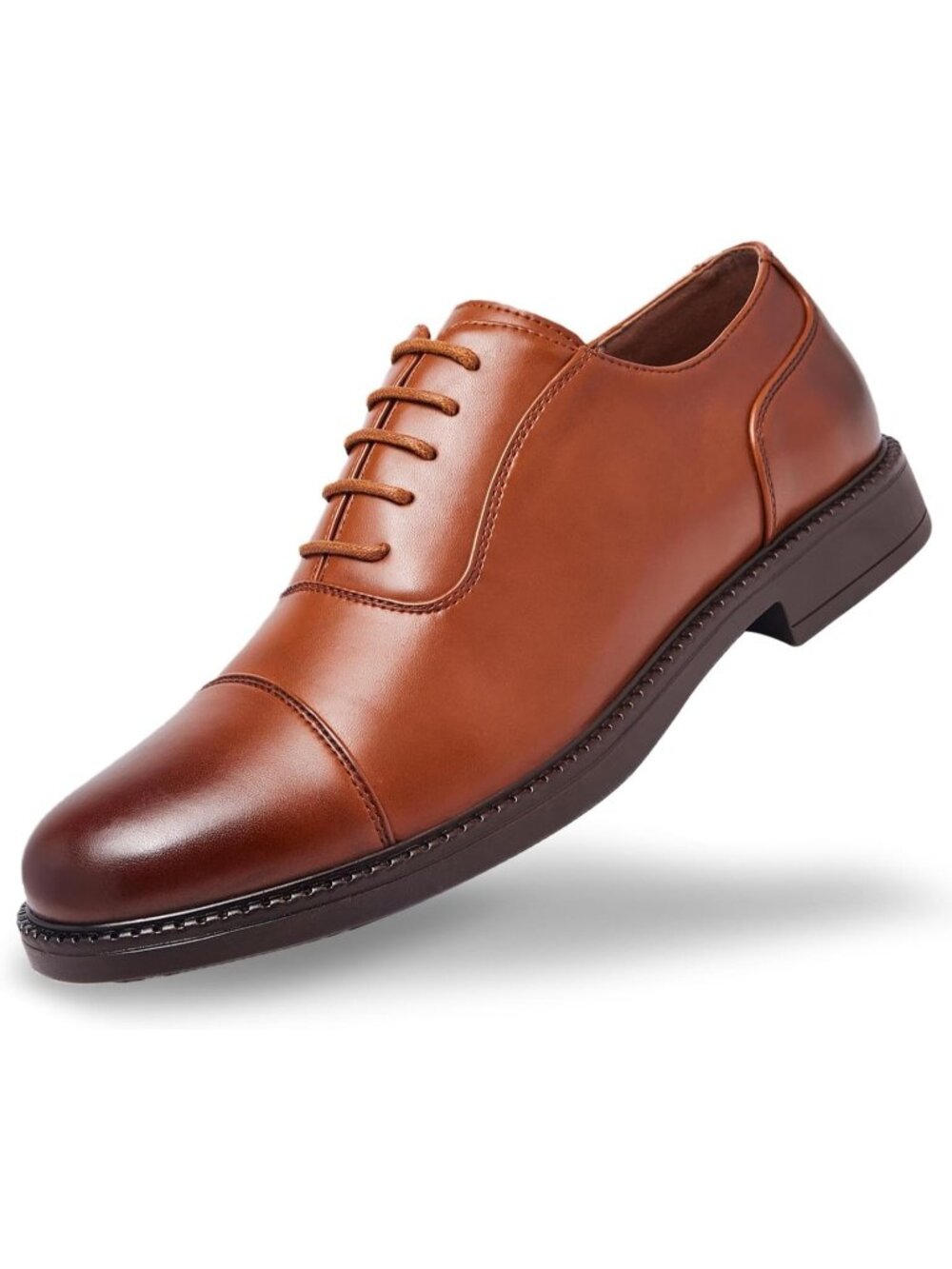 Men's Brown Classic Formal Business Lace Up Comfort Oxford Causal Dress Shoes
